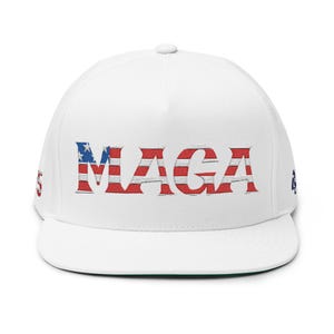 Haftowana czapka z daszkiem Maga 45-47, czapka USA Trump, haftowana czapka z płaskim daszkiem, 45-47 President, czapka z daszkiem MAGA 45-47, czapka z daszkiem Trump Support zdjęcie 13