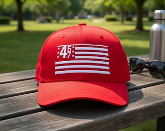 Gorra de papá con bandera estadounidense bordada, gorra patriótica ajustable