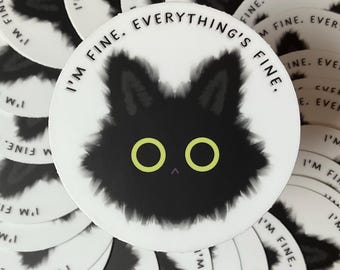 Funny Sarcastic Quote Stickers: Cats, Flowers, Pet Rocks and more
