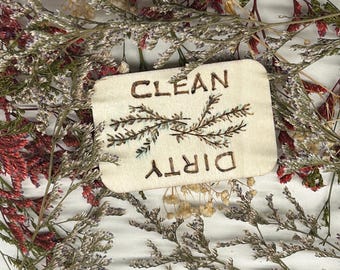 Magnetic Dishwasher Sign- Rosemary Clean & Dirty