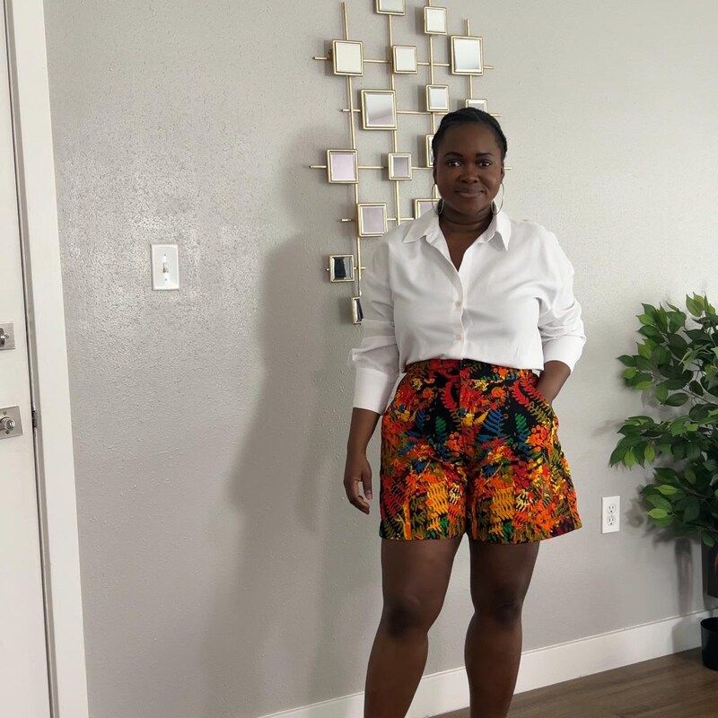 African Shorts Blue