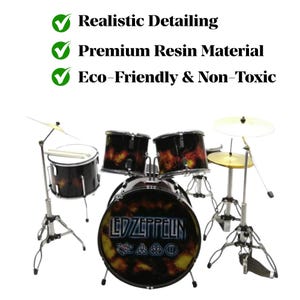 Miniatuur drumstel band rockster schaal instrument decor verzamelobject