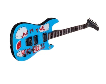 Miniature Guitar Tom Morello Handmade Replica Electric Guitar Musician Gift, Desk Shelf Display Decor