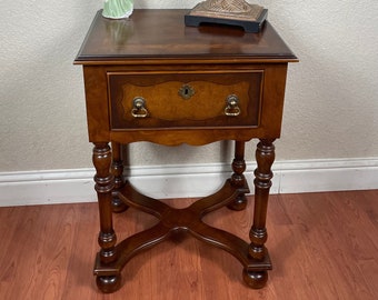 Reproduction William & Mary Side Table - Custom Made Side Table - Single Drawer Table