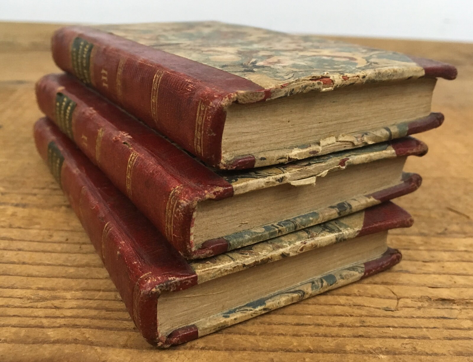 Antique German Books 1802 1803 German Set of 3 Books