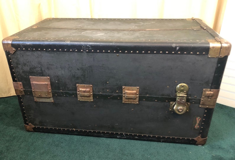 Antique Hartmann Cushion Top Wardrobe Trunk Vintage Steamer Etsy
