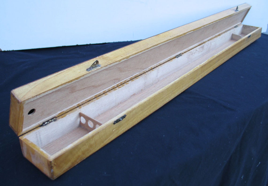 Vintage Wooden Fly Rod Box With Hidden Storage Compartments Etsy