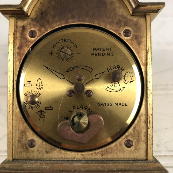 Swiss Made, Swiza Sheffield 8 Day, 15 Jewels Carriage Alarm Clock