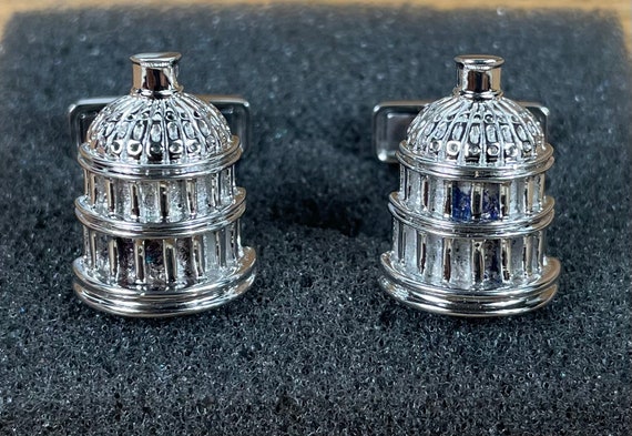 Ravi Ratan Sterling Silver Cuff Links - Capitol B… - image 4