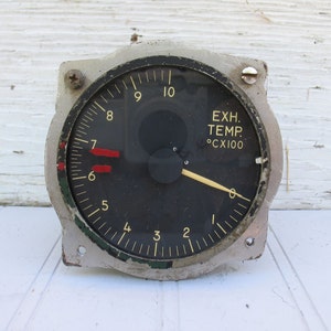 F -100F Fighter Jet Super Sabre Indicator, Temperature Thermocouple - Military Aircraft Fighter Jet 1950s