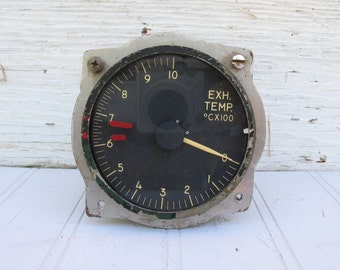 F -100F Fighter Jet Super Sabre Indicator, Temperature Thermocouple - Military Aircraft Fighter Jet 1950s