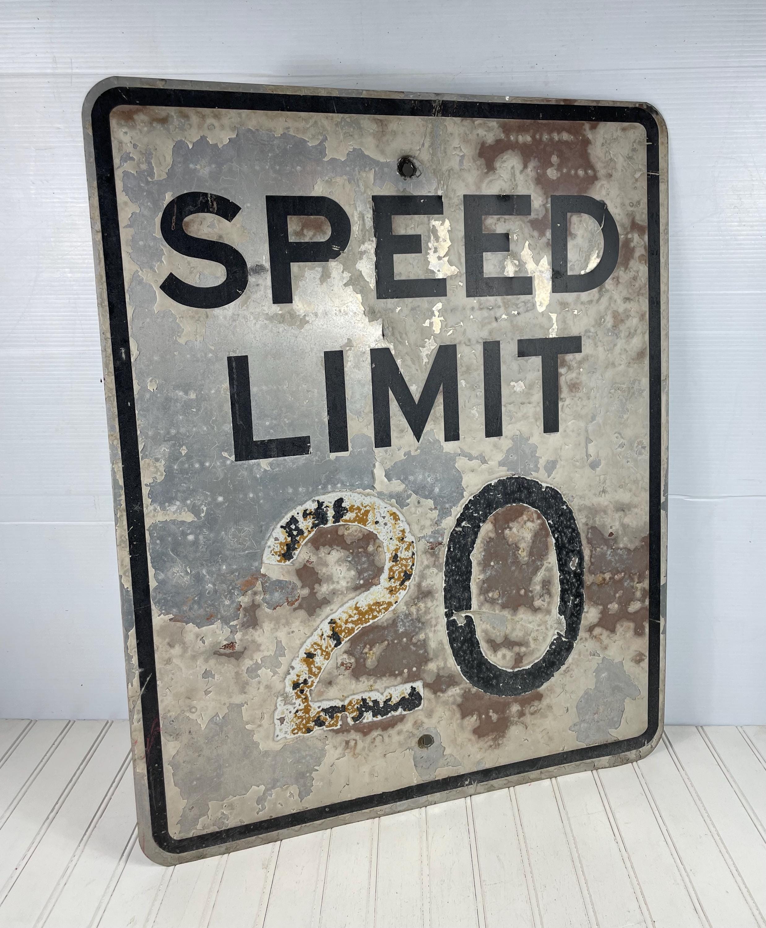 アンティーク雑貨 USA SPEED LIMIT20 Vintage 20 MPH Speed Limit Sign - Etsy