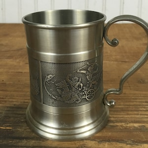 Vintage Pewter Stein Tankard Mug Cup