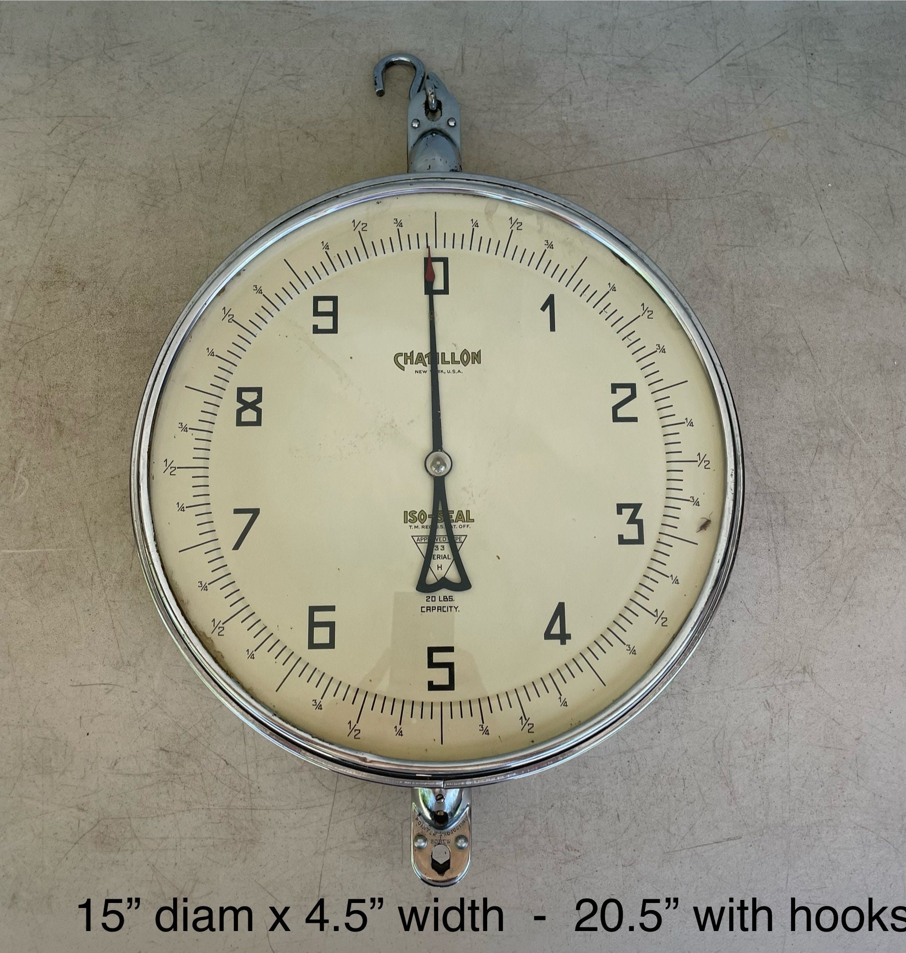 ヴィンテージ　秤 Vintage Chatillon Double Sided Grocery Scale - Type 33 Serial H