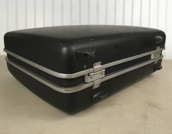 Vintage Suitcase - Dark Grey Hardcase Suitcase - … - image 3