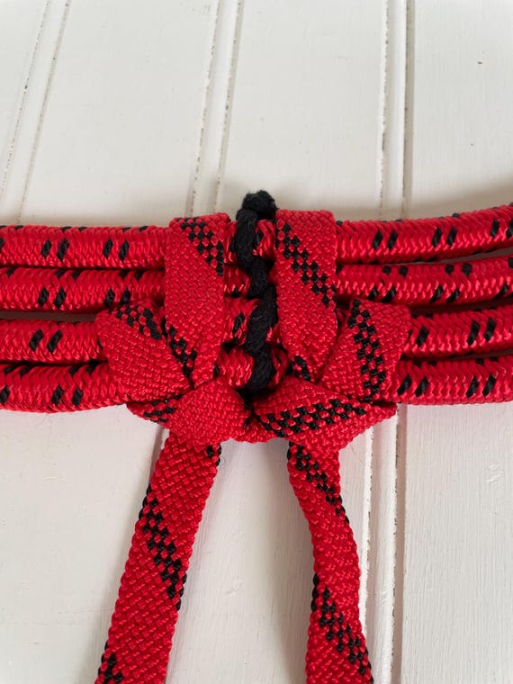 Vintage Rope Climbing Harness - Red Rope Mountain Climbing Harness View 5