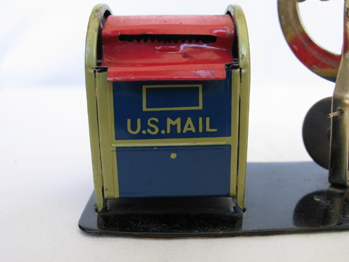 Vintage Postal Scale and Stamp Dispenser Tin Mailbox Etsy