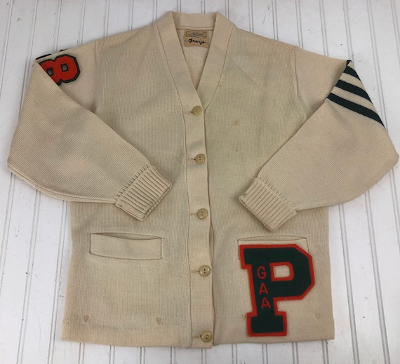 Vintage Letterman Sweater - H.L. Whiting 100% Wool