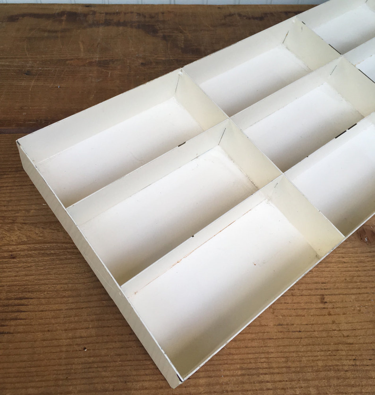 Vintage Metal Slotted Tray Steel Storage Tray Etsy