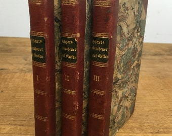 Antique German Books 1802 1803 German Set of 3 Books Antique German Books 1802 1803 German Set of 3 Books