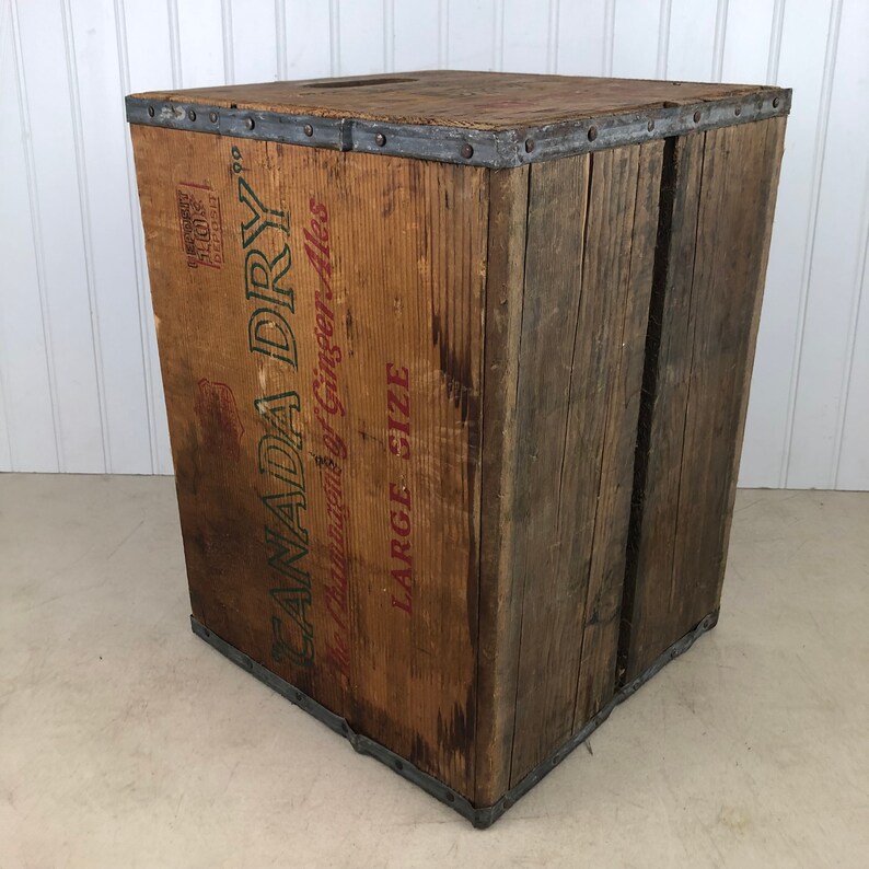 Vintage Wood Canada Dry Crate Advertising Box Canada Dry Etsy