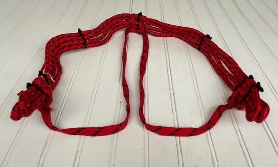 Vintage Rope Climbing Harness - Red Rope Mountain Climbing Harness View 2