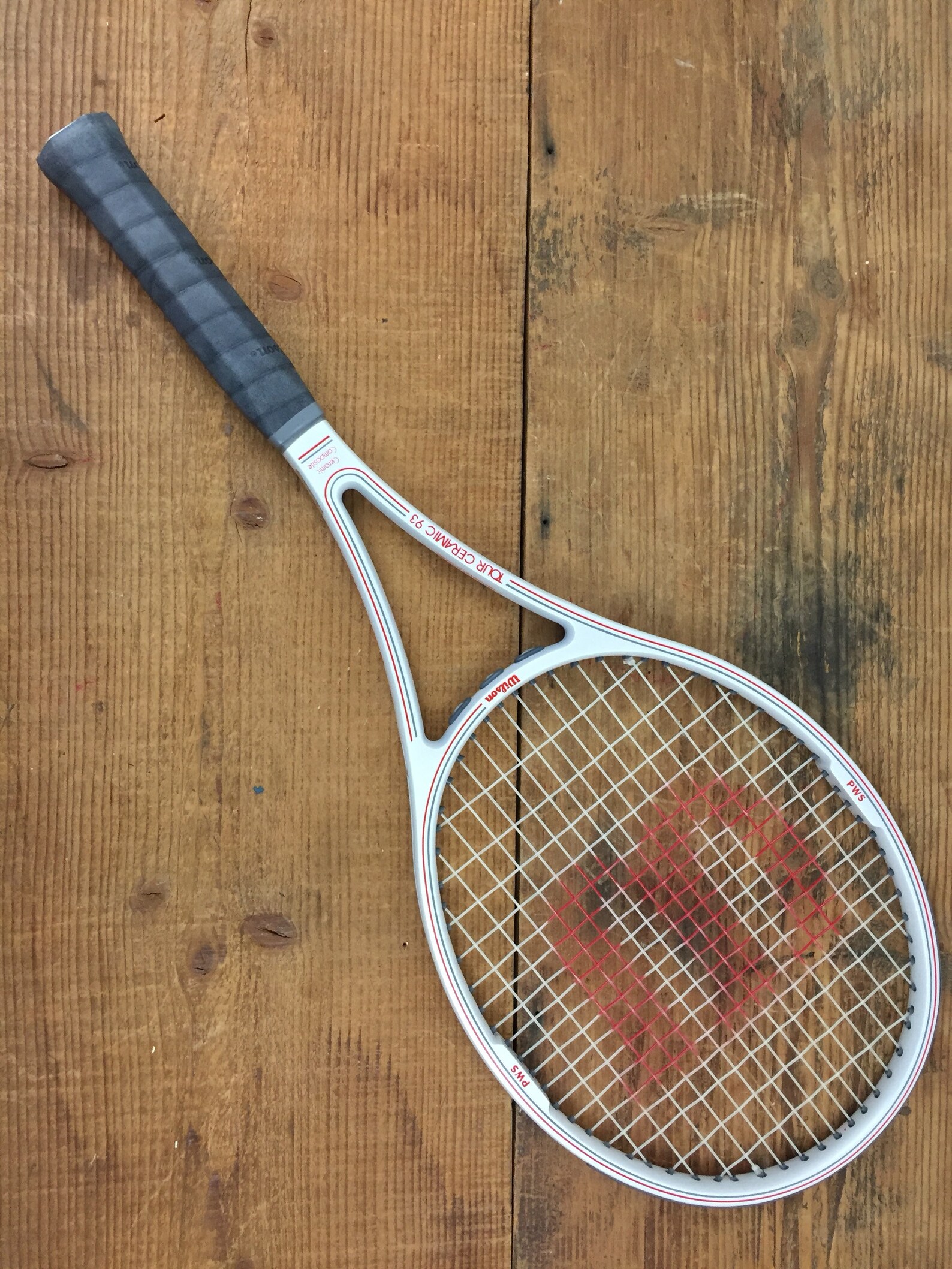 Vintage Wilson Tour Ceramic 93 Tennis Racquet Original Cover Etsy