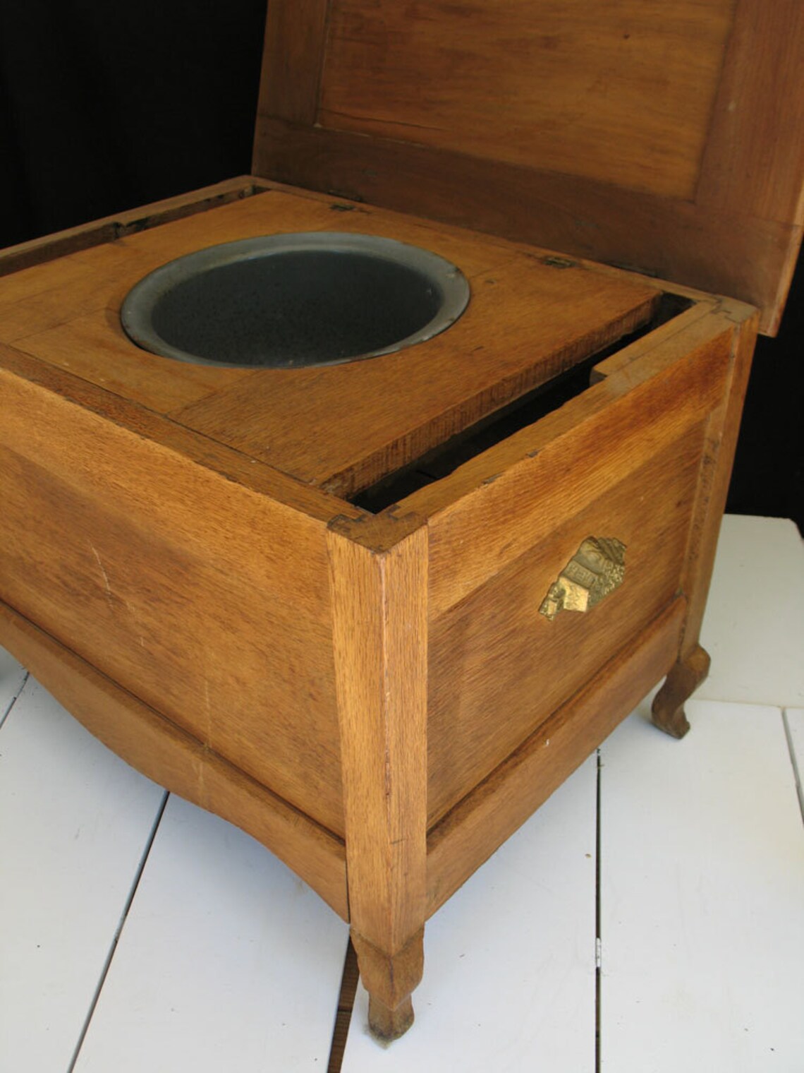 Vintage Indoor Commode Antique Wood Toilet Porta Etsy