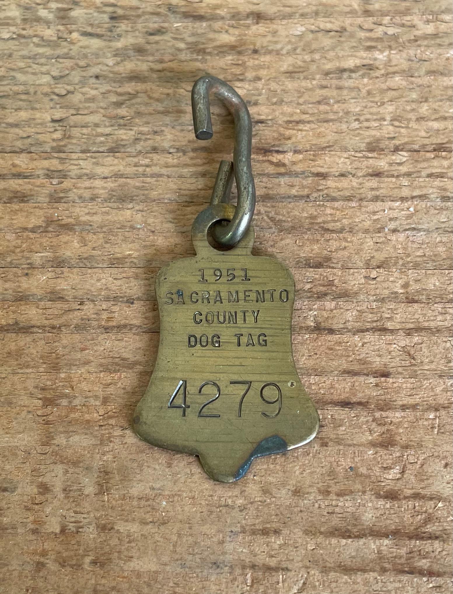 Vintage Sacramento County Dog License Tags - 1951-1956