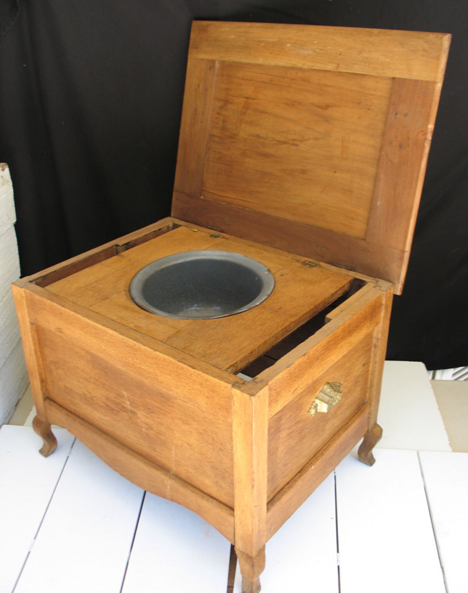 Vintage Indoor Commode Antique Wood Toilet Porta Etsy