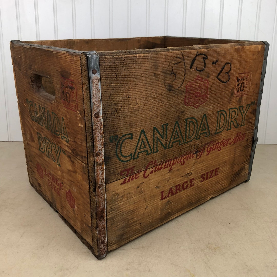 Vintage Wood Canada Dry Crate Advertising Box Canada Dry Etsy