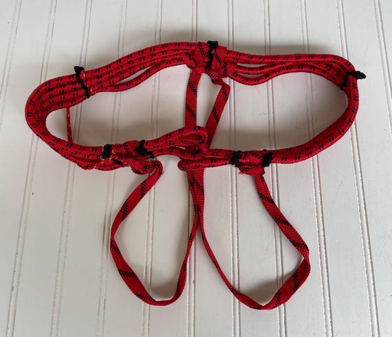 Vintage Rope Climbing Harness - Red Rope Mountain Cli… - Gem