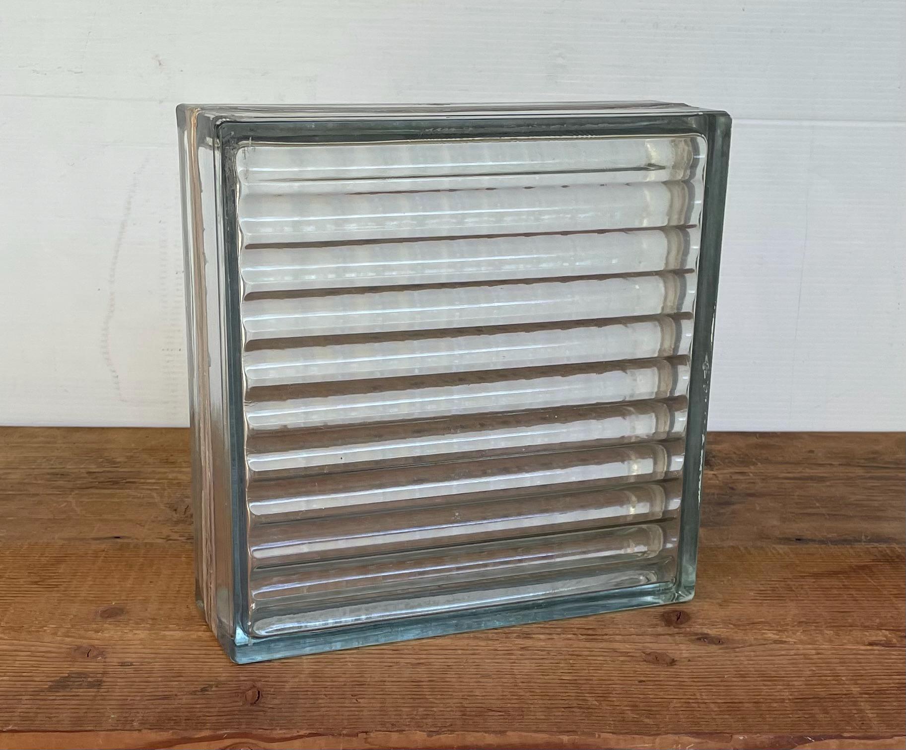 thumbnail image 2 of Vintage Pittsburgh Clear Glass Blocks – 5 3/4 X 5 3/4 X 3 7/8 Inches, Used 2 of 3