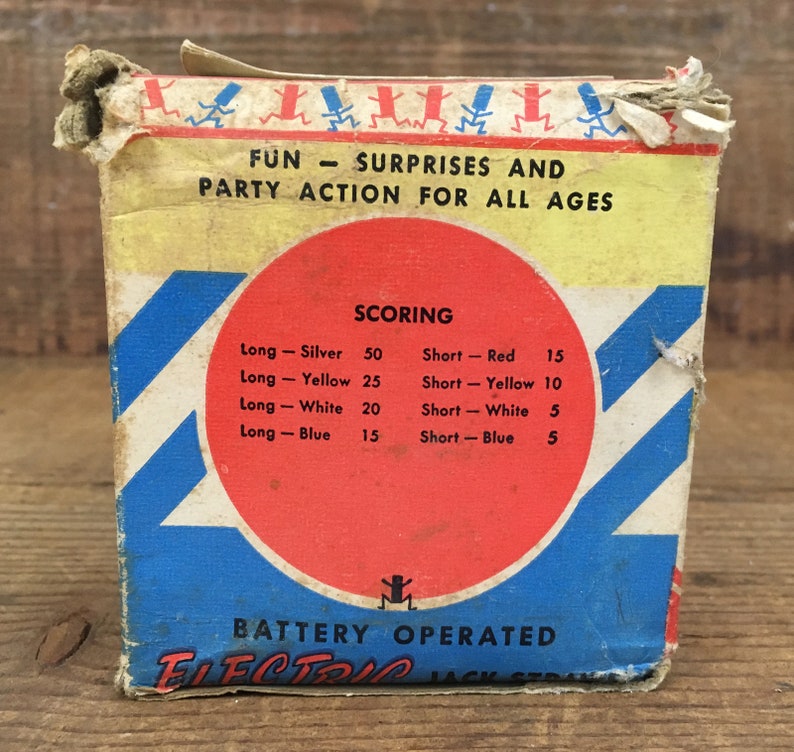 Vintage Electric Jack Straws Toy Great Packaging Graphics Etsy