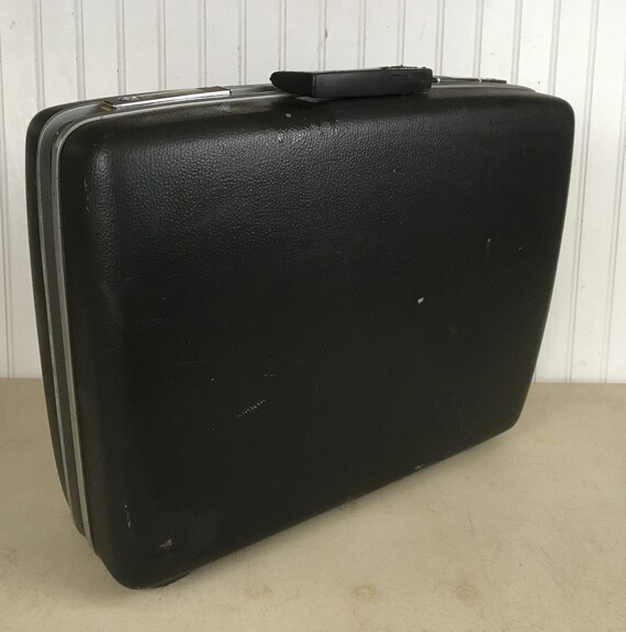 Vintage Suitcase - Dark Grey Hardcase Suitcase - … - image 4