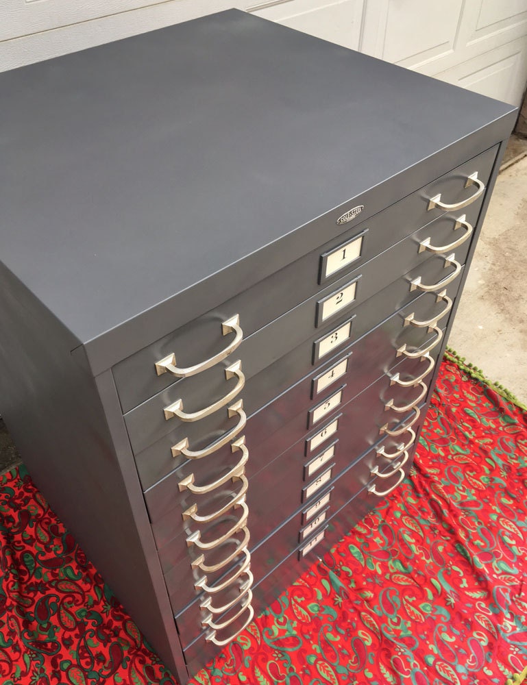 Vintage Cole Steel Map 11 Drawer Blueprint Etsy