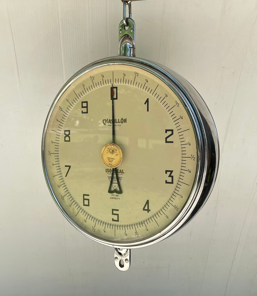 Vintage Chatillon Double Sided Grocery Scale - Type 33 Serial H - 20lb ...