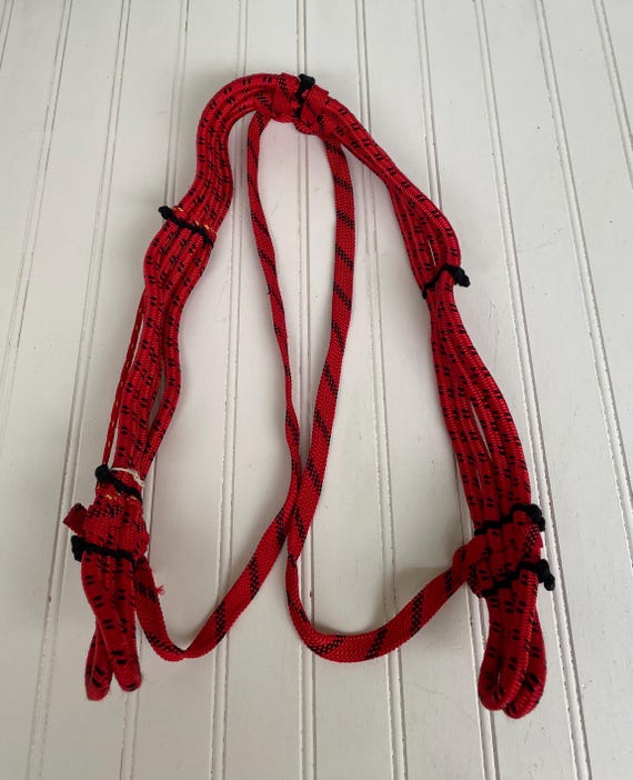 Vintage Rope Climbing Harness - Red Rope Mountain Climbing Harness