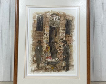 Alex Jawdokimov Signed Print - Titled “Mea She’Arim” - Professionally Framed