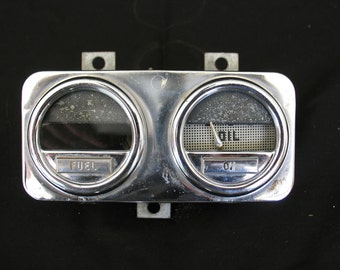 Vintage KS Distometer 2 panel gauge (Fuel and Oil). Vintage Ford