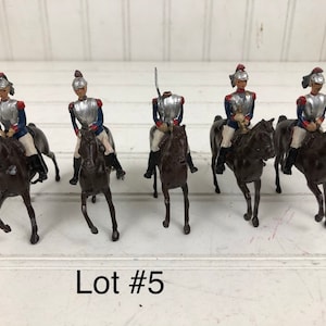 Vintage Britain’s Ltd 5 Soldiers on Horseback - Britain&#39;s Ltd Lead Figures