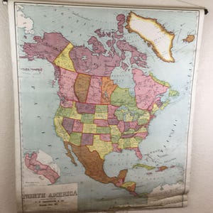 Antique Map of North America - 1910 J. F. Dreisbach & Co.  Kansas City, MO.