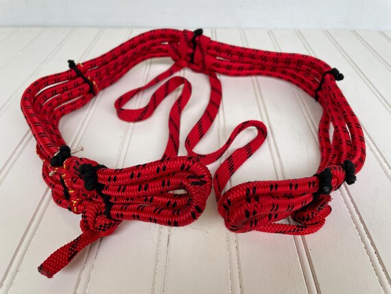 Vintage Rope Climbing Harness - Red Rope Mountain Cli… - Gem