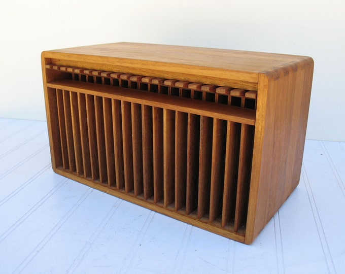 Kalmar Slotted CD Holder - Dovetailed Teakwood - Etsy