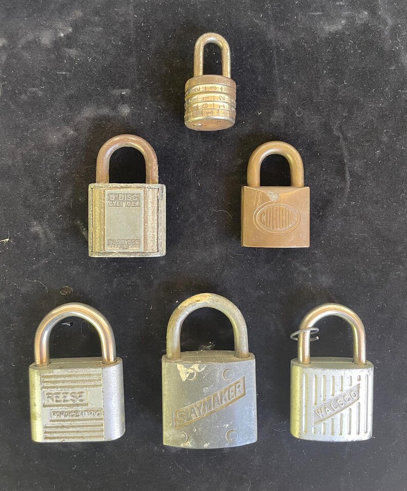 Vintage / Antique Padlock Collection - Set of 6 - Corbin - Reese ...