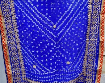 Art Silk Bandhani Dupatta: Jaipuri Gotta Patti Work, Wedding Favor