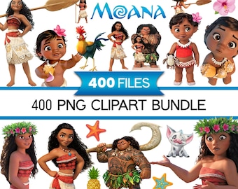 Pacote de Clipart PNG da Moana, SVG da Moana, Papel da Moana, SVG da Moana 2, Fonte do alfabeto da Moana, SVG e PNG do Maui, Decoração para Festa de Aniversário, Papel Digital