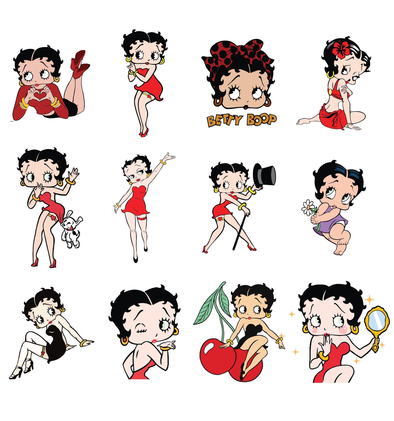 Betty Boop SVG Bundle, Betty Boop PNG, Betty Boop Svg Files for Cricut ...