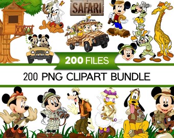 Mickey Safari PNG, Mickey Safari SVG, Clipart Mickey Safari, Papéis Digitais do Mickey, Aniversário do Mickey, Reino Animal PNG, Reino Animal SVG