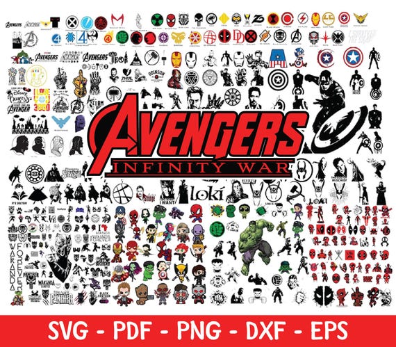 Avengers Mega SVG Bundle, Avengers Svg Cut Files For Cricut, Silhouette, Superheroes Avengers Png, Superhero Mega Bundle Svg, Avengers svg